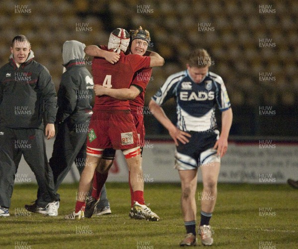 200213 - Scarlets v Cardiff Blues South - Age Grade Final -  The Scarlets celebrate