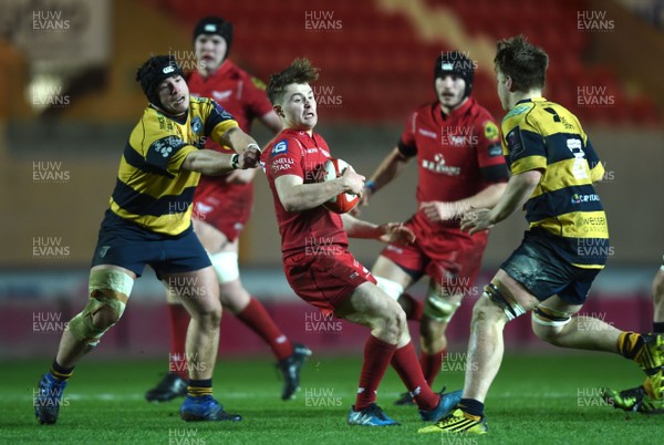 060218 - Scarlets Under 18s v Blues North Under 18s - Llew Smith of Scarlets
