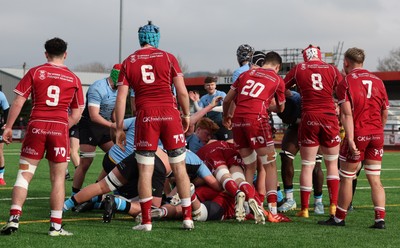 160225  Scarlets U18s v Cardiff U18s, WRU Regional Age Grade Semi Final - Cardiff drive for the line to score try