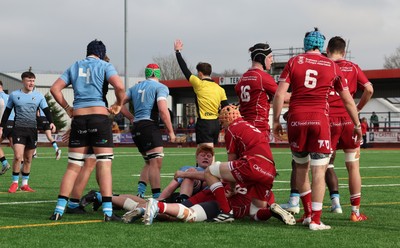 160225  Scarlets U18s v Cardiff U18s, WRU Regional Age Grade Semi Final - Cardiff drive for the line to score try