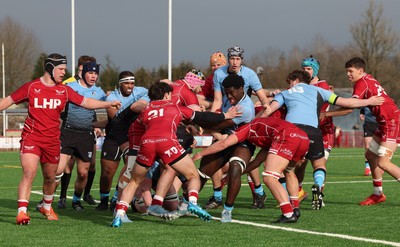 160225  Scarlets U18s v Cardiff U18s, WRU Regional Age Grade Semi Final - Cardiff power towards the line