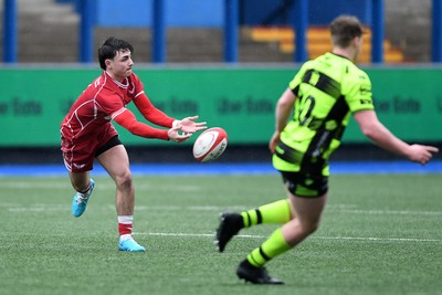 230225 - Scarlets U18s v Dragons U18s - Regional Age-Grade Championship finals - Bowyn Clark of Scarlets U18s