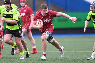 230225 - Scarlets U18s v Dragons U18s - Regional Age-Grade Championship finals - Kai Jones of Scarlets U18s