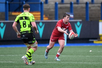 230225 - Scarlets U18s v Dragons U18s - Regional Age-Grade Championship finals - Rhuan Davies of Scarlets U18s