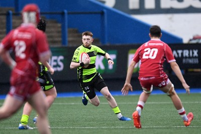 230225 - Scarlets U18s v Dragons U18s - Regional Age-Grade Championship finals - Aneurin Evans of Dragons U18s