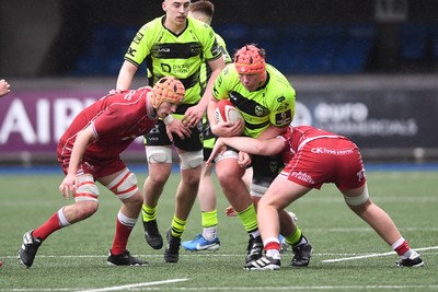 230225 - Scarlets U18s v Dragons U18s - Regional Age-Grade Championship finals - Ashton Swain of Dragons U18s