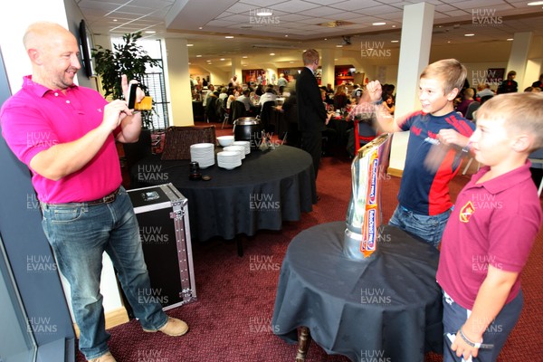 04.09.11 - Scarlets v Aironi Rugby, RaboDirect PRO12 -  Hospitality members get a closer look at the RaboDirect Pro12 Trophy  