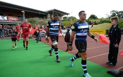 200816 - Scarlets v Bath - Preseason Friendly -Taulupe Faletau of Bath walks out