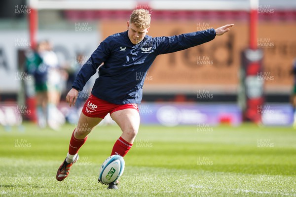 230324 - Scarlets v Benetton - United Rugby Championship - Sam Costelow of Scarlets during the warm up