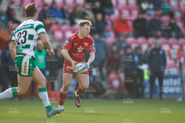 230324 - Scarlets v Benetton - United Rugby Championship -Sam Costelow of Scarlets
