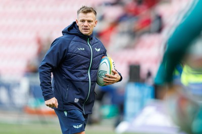 101026 - Scarlets v Benetton Rugby - United Rugby Championship - Scarlets head coach Dwayne Peel during the warm up