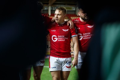 101026 - Scarlets v Benetton Rugby - United Rugby Championship - Sam Costelow of Scarlets at the end of the match