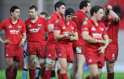 17.04.10 - Scarlets v Cardiff Blues - Magners League - Andy Fenby of Scarlets looks dejected. 