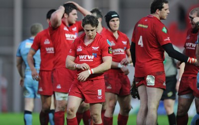 17.04.10 - Scarlets v Cardiff Blues - Magners League - Martin Roberts of Scarlets looks dejected. 