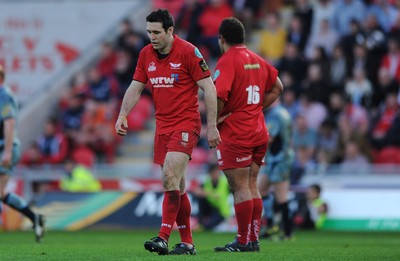 17.04.10 - Scarlets v Cardiff Blues - Magners League - Stephen Jones of Scarlets looks dejected. 