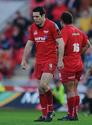 17.04.10 - Scarlets v Cardiff Blues - Magners League - Stephen Jones of Scarlets looks dejected. 