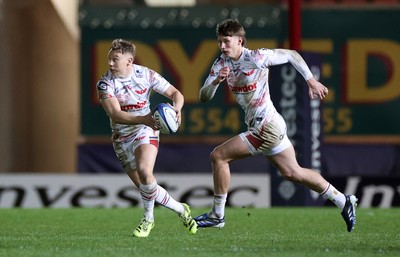 061225 - Scarlets v Bristol Bears - Investec European Champions Cup - Sam Costelow and Ellis Mee of Scarlets 