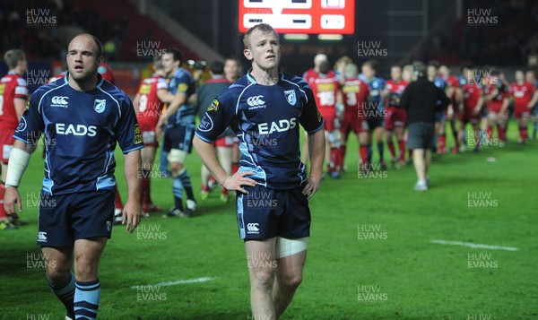 06.05.11 - Scarlets v Cardiff Blues - Magners League - Dan Fish of Cardiff Blues looks dejected at the end of the game. 