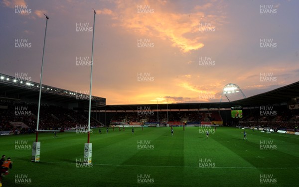 06.05.11 - Scarlets v Cardiff Blues - Magners League - The sun sets over Parc Y Scarlets. 