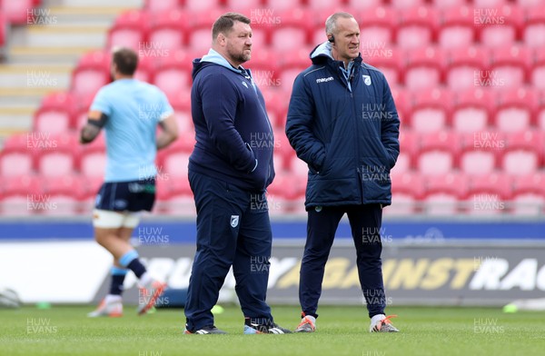 150521 - Scarlets v Cardiff Blues - Guinness PRO14 Rainbow Cup - Cardiff Blues Head Coach Dai Young and Richard Hodges