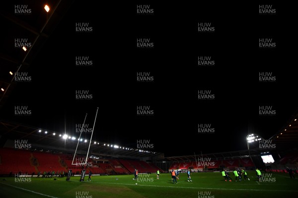 220121 - Scarlets v Cardiff Blues - Guinness PRO14 - A general view of Parc y Scarlets