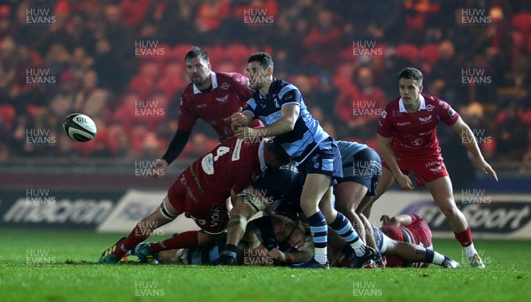 291218 - Scarlets v Cardiff Blues - Guinness PRO14 - Tomos Williams of Cardiff Blues