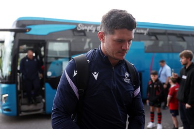 180426 - Scarlets v Cardiff Rugby - United Rugby Championship - James Botham of Cardiff arrives at the stadium