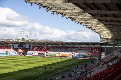 180426 - Scarlets v Cardiff Rugby - United Rugby Championship - General View of Parc y Scarlets