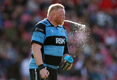 180426 - Scarlets v Cardiff Rugby - United Rugby Championship - Keiron Assiratti of Cardiff 