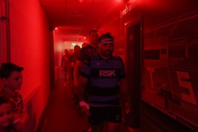 180426 - Scarlets v Cardiff Rugby - United Rugby Championship - Liam Belcher of Cardiff 
