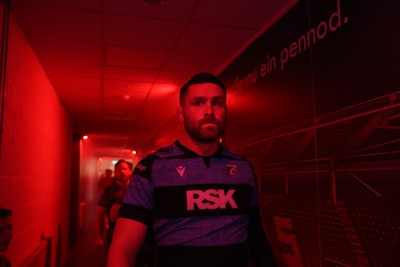 180426 - Scarlets v Cardiff Rugby - United Rugby Championship - George Nott of Cardiff 