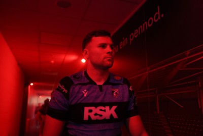 180426 - Scarlets v Cardiff Rugby - United Rugby Championship - Mason Grady of Cardiff 