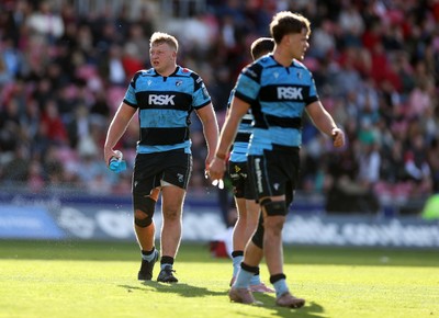 180426 - Scarlets v Cardiff Rugby - United Rugby Championship - Rhys Barratt of Cardiff 