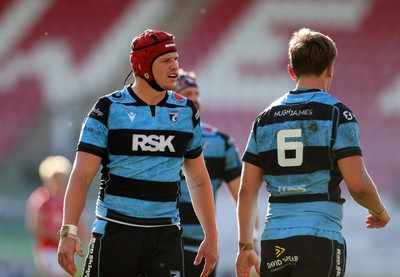 180426 - Scarlets v Cardiff Rugby - United Rugby Championship - James Botham of Cardiff 