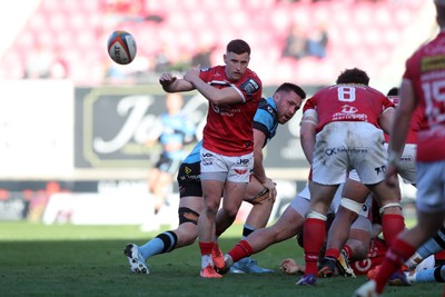 180426 - Scarlets v Cardiff Rugby - United Rugby Championship - Dane Blacker of Scarlets 