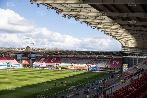 180426 - Scarlets v Cardiff Rugby - United Rugby Championship - General View of Parc y Scarlets