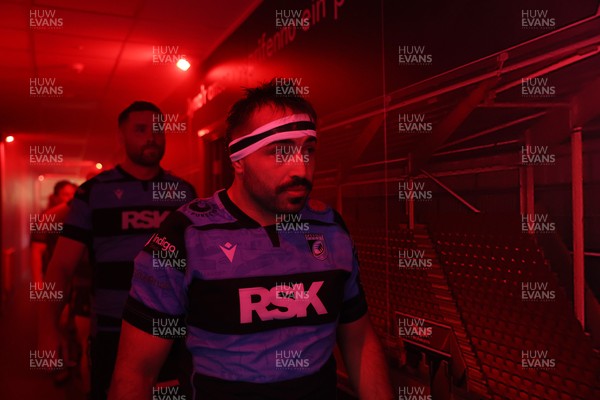 180426 - Scarlets v Cardiff Rugby - United Rugby Championship - Liam Belcher of Cardiff 