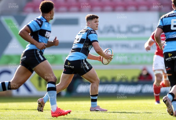 180426 - Scarlets v Cardiff Rugby - United Rugby Championship - Callum Sheedy of Cardiff 