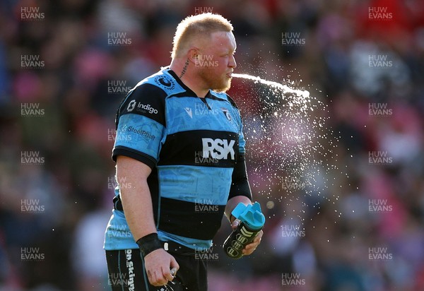 180426 - Scarlets v Cardiff Rugby - United Rugby Championship - Keiron Assiratti of Cardiff 
