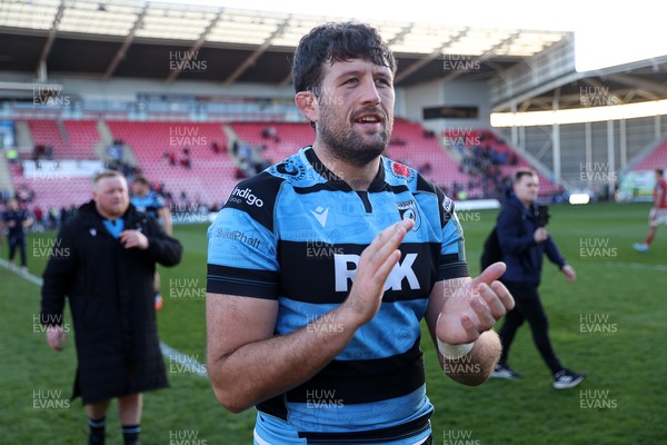 180426 - Scarlets v Cardiff Rugby - United Rugby Championship - Rory Thornton of Cardiff at full time