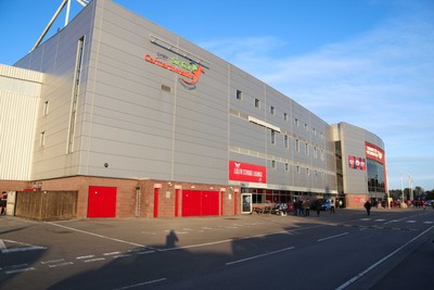 260926 - Scarlets v Cardiff Rugby - United Rugby Championship - General view outside Parc y Scarlets