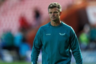 260926 - Scarlets v Cardiff Rugby - United Rugby Championship - Scarlets head coach Dwayne Peel before the match