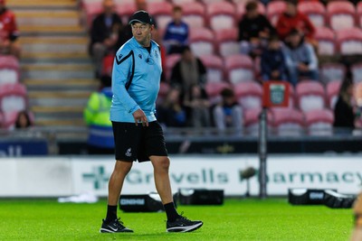 260926 - Scarlets v Cardiff Rugby - United Rugby Championship - Cardiff head coach Corniel van Zyl before the match