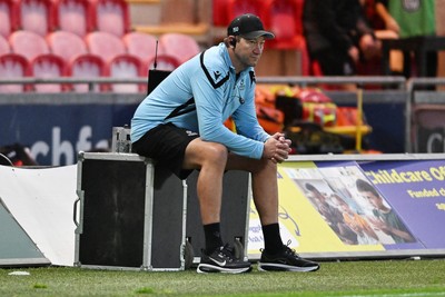 260926 - Scarlets v Cardiff Rugby - United Rugby Championship - Cardiff head coach, Corniel Van Zyl