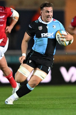 260926 - Scarlets v Cardiff Rugby - United Rugby Championship - Taine Basham of Cardiff Rugby
