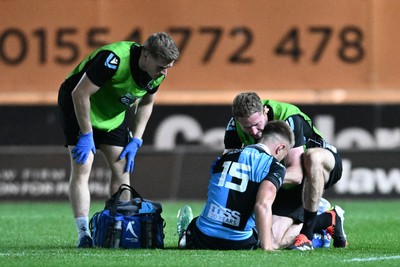 260926 - Scarlets v Cardiff Rugby - United Rugby Championship - Cam Winnett of Cardiff Rugby receives treatment 