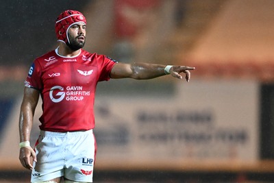 260926 - Scarlets v Cardiff Rugby - United Rugby Championship - Josh Maceloed of Scarlets