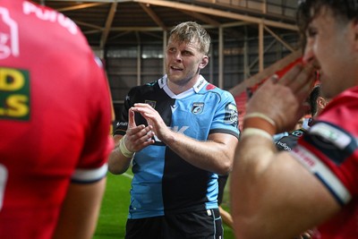 260926 - Scarlets v Cardiff Rugby - United Rugby Championship - Josh McNally of Cardiff Rugby at full time