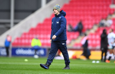 250323 - Scarlets v Sharks - United Rugby Championship - Scarlets head coach Dwayne Peel