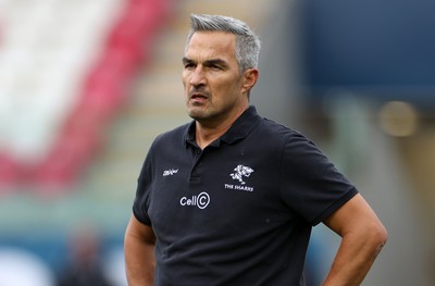 250323 - Scarlets v Cell C Sharks - United Rugby Championship - Sharks Head Coach Neil Powell